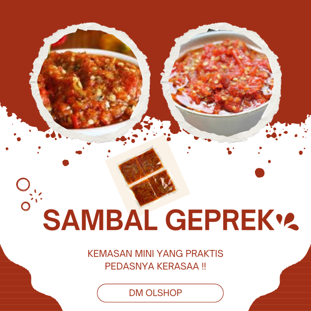 

Sambal Geprek Kemasan Mini 25 Gram I Sambal Hot Geprek I Sambal Kemasan Extra Hot