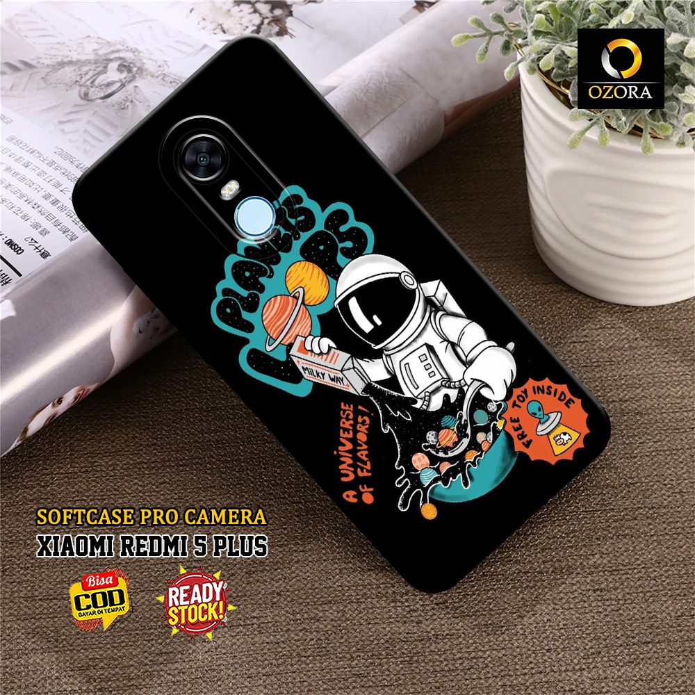 Case Xiaomi Redmi 5 Plus Terbaru - OZORA - Astronot Case - Casing Hp Xiaomi Redmi 5 Plus - Softcase 
