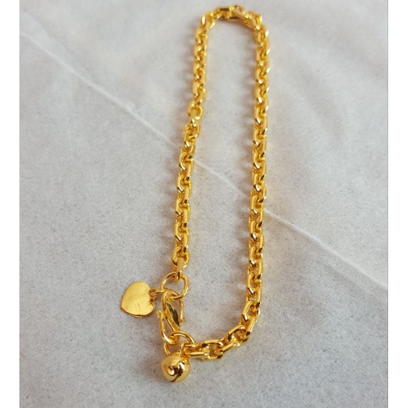 Gelang Rantai Nori Lapis Emas 24k