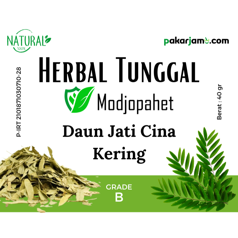 

Herbal Tunggal Kering Modjopahet Jati Cina Grade B