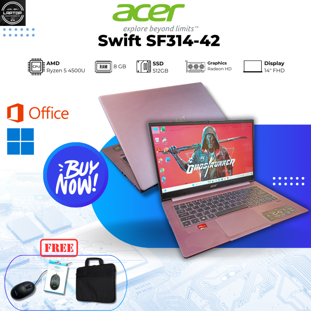 LAPTOP SECOND ACER SWIFT SF314-42 AMD RYZEN 5