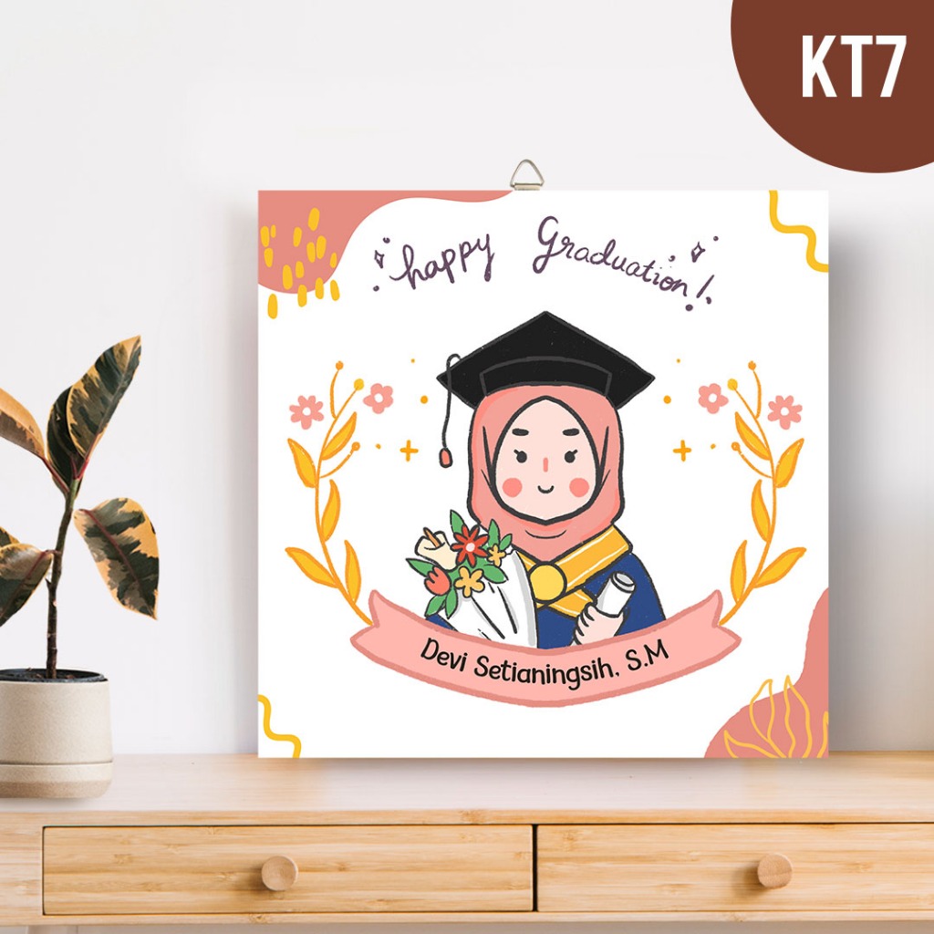 Hadiah Wisuda Kado Wisuda Animasi Pajangan 20x20 Murah