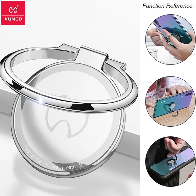 Hanya untuk anda XUNDD Ring Holder HP Stand 36 Derajat Universal  Metal Ring Cicin Handphone Stand F