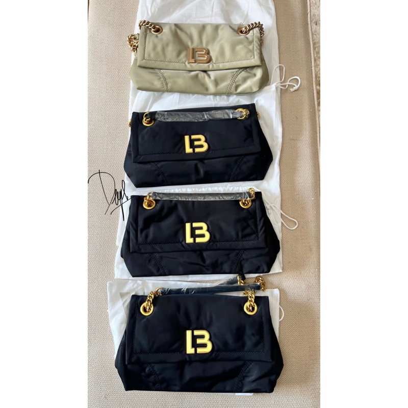 bimba y lola flap byl shoulder n sling bag khaki and black (kurleb 28 x 8.5 x t 18cm)