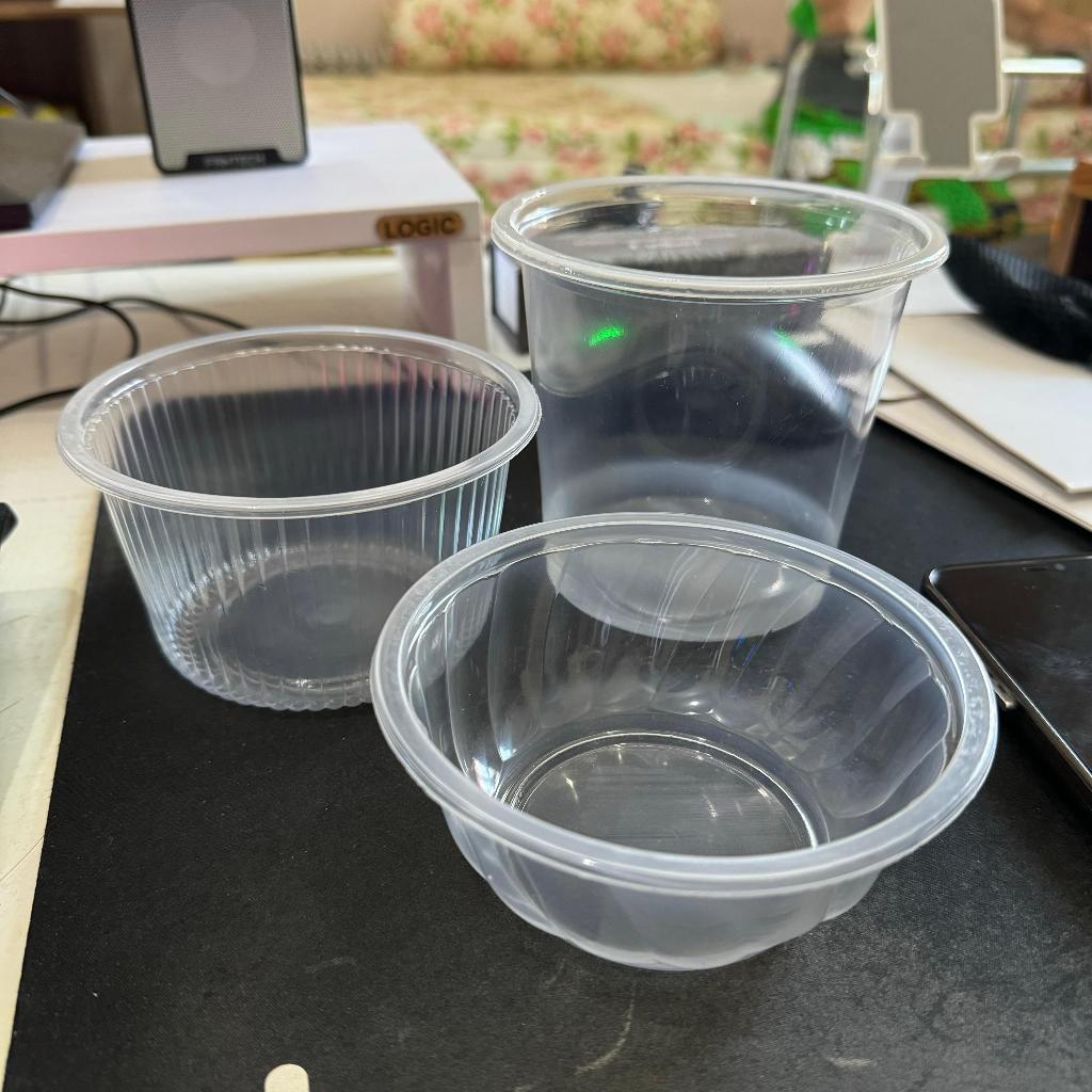 Mangkok FU 300ml Ulir / 500ml Garis / 700ml Panjang / Mangkok Plastik Bakso Mie @25 Pcs