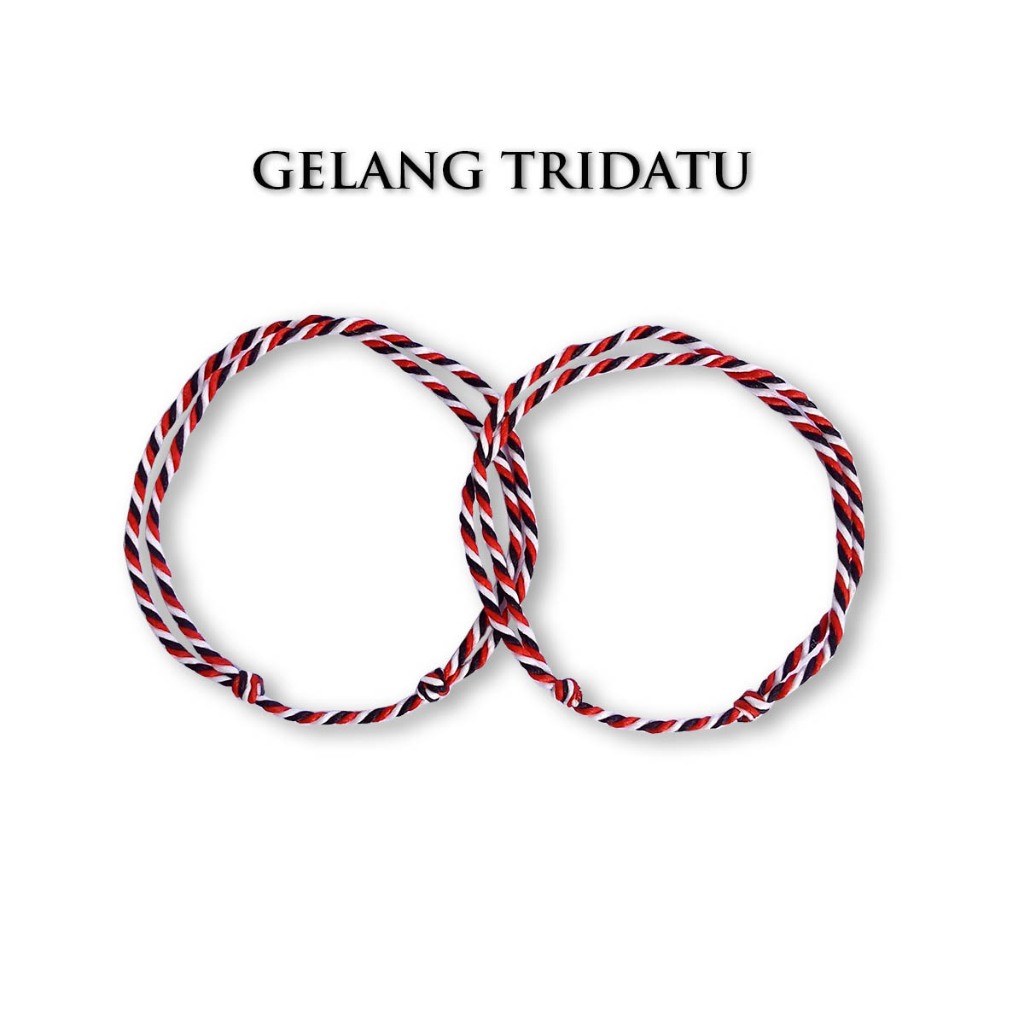 Gelang tali merah hitam tridatu bali couple