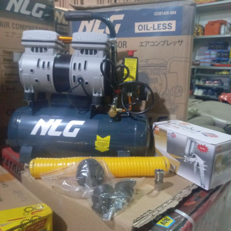 KOMPRESOR PAKET KOMPLIT perlengkapan cat oiles/sailent 3/4hp 9 liter IZUMI MAX