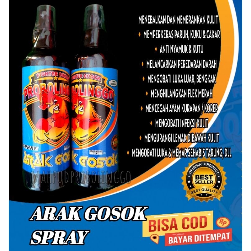 Arak Gosok Spray 100ml dan 250 ml