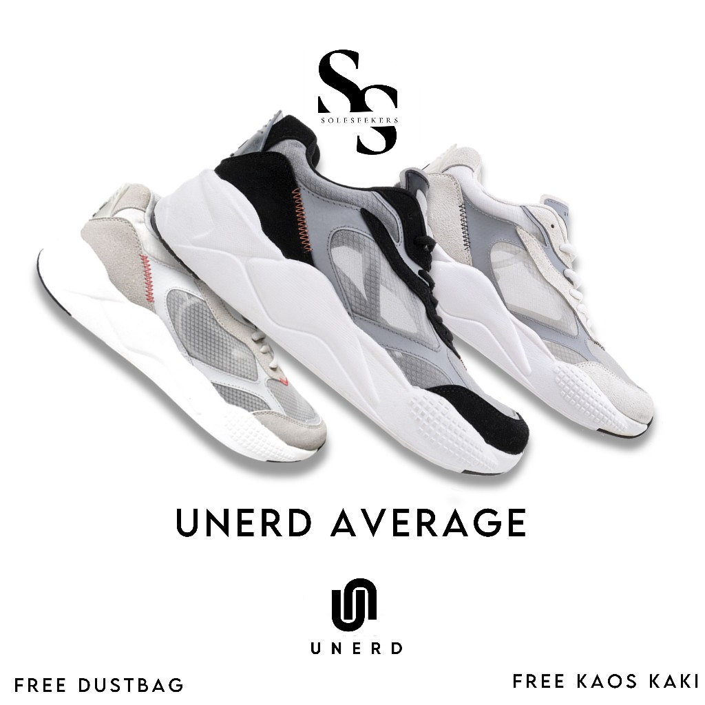 Sepatu Unerd Average Sepatu Sneakers Casual Sport Sepatu Sneakers Olahraga Pria Unerd Original