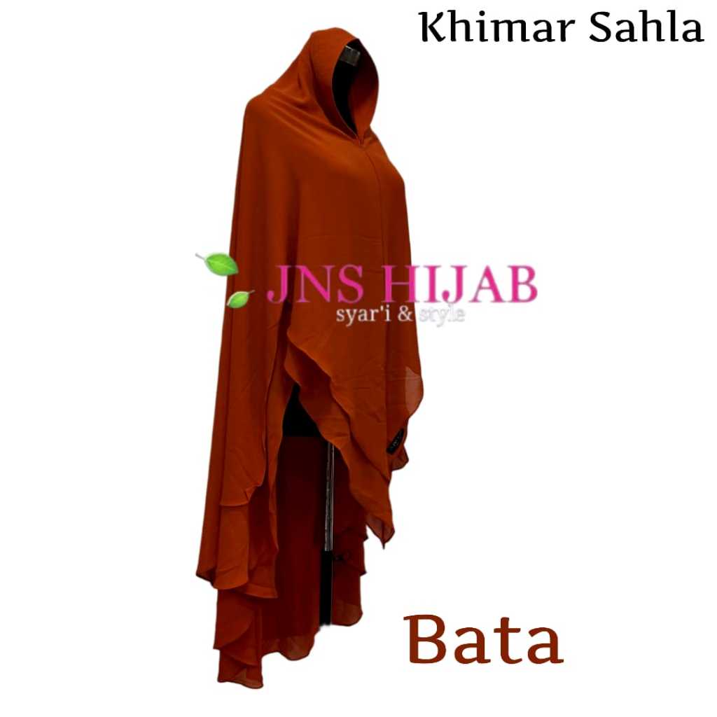 TERPOPULER Hijab Syari 2 Layer/Kerudung Ceruty Babydoll Armani Premium/Khimar Syari Jumbo By Jns