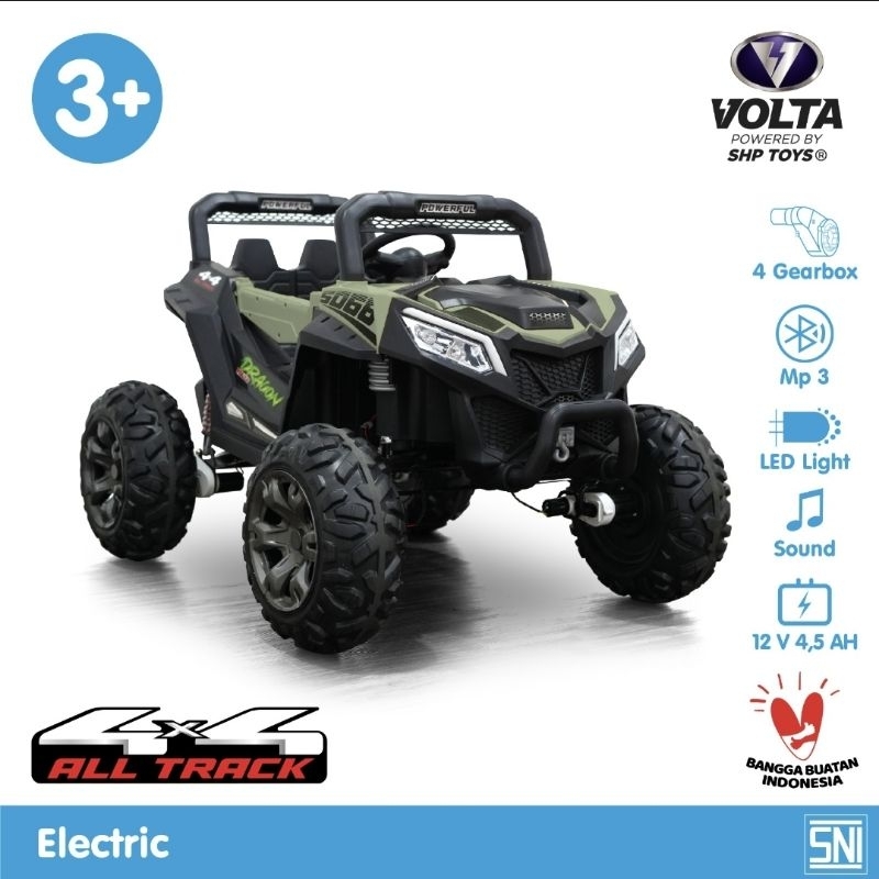 Mainan Anak Mobil Aki Volta 5066 UTV Dragon 4 Gearbox 12 Volt 7 Ah Volta 5068 UTV Tiger 2 Gearbox 12