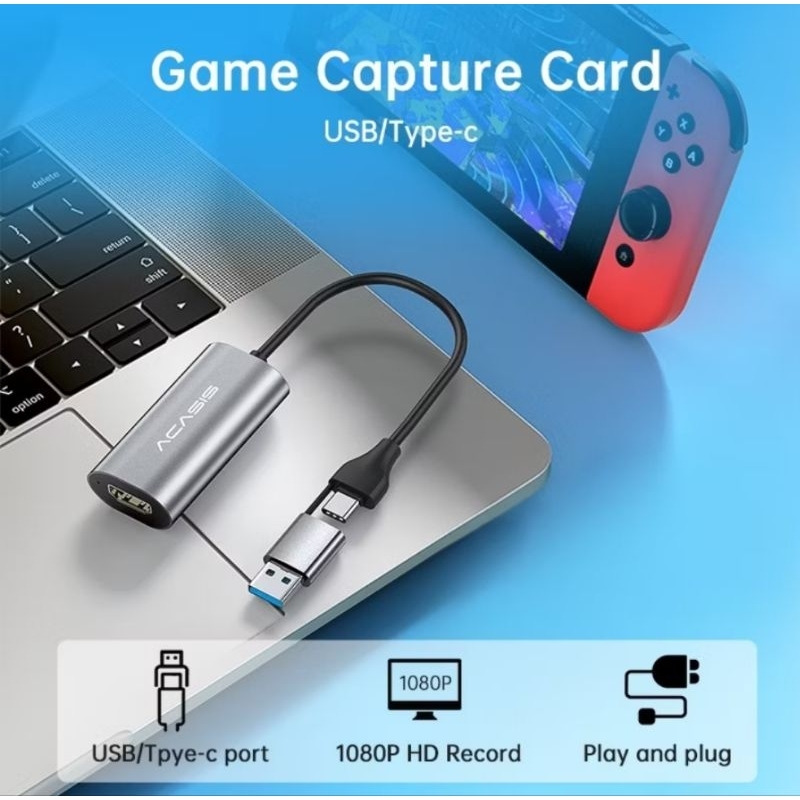 ACASIS HDMI TO USB DAN TIPE C ACASIS CAPTURE USB 2.0