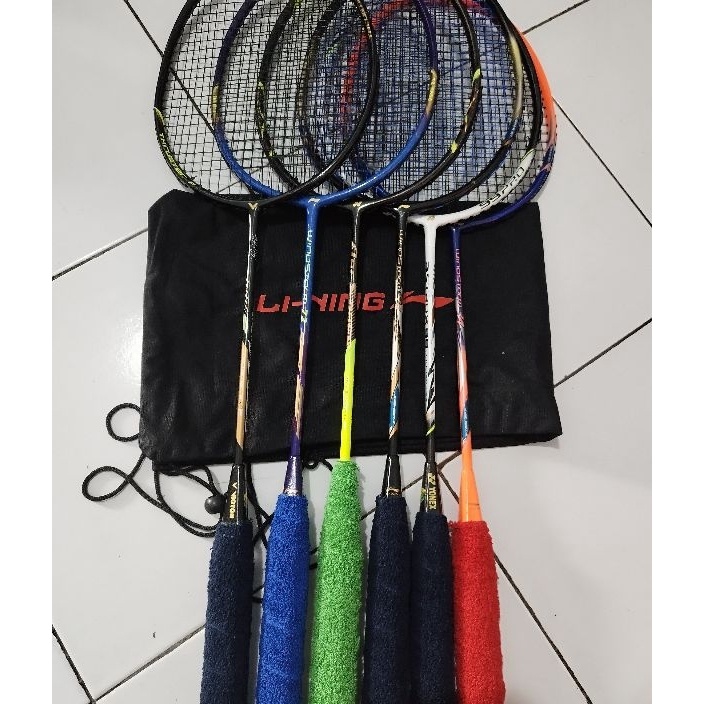 KP8 raket berlogo PBSI teasang senar RS tarikan 26lbs
