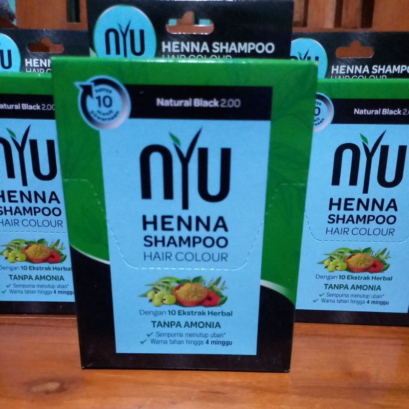 NYU HENNA shampoo hair color Natural Black