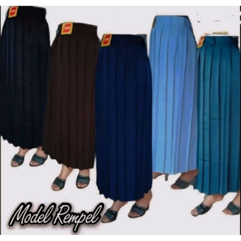 ROK REMPEL SEKOLAH SMP SMA SMK  MODEL REMPEL BAHAN TWIST PREMIUM