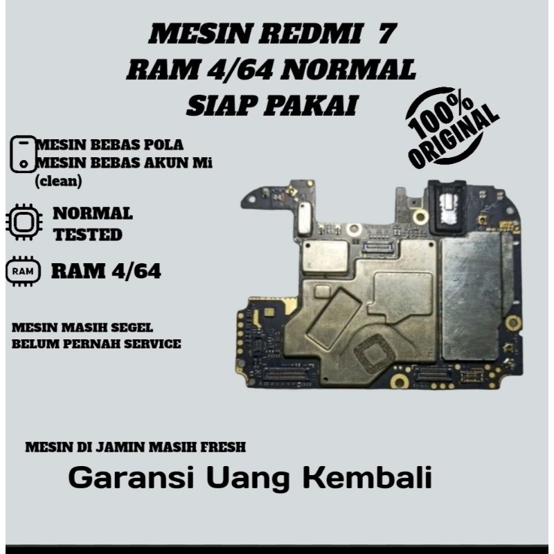 MESIN XIAOMI REDMI 7 RAM 4/64 & 3/32 ORIGINAL NORMAL JAYA TINGGAL PAKAI