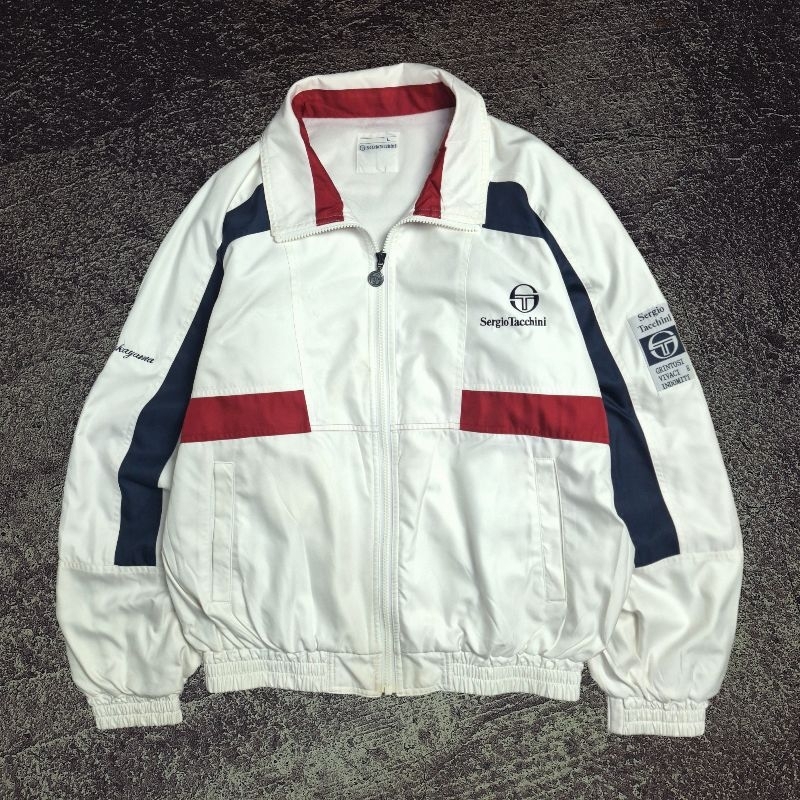 jaket vintage sergio tacchini | colourblock sergio tachini | windbreaker sergio tachini