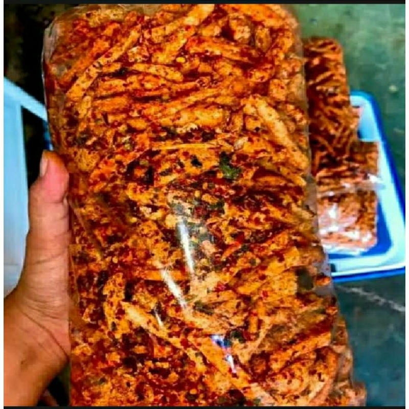 

Basreng pedas daun jeruk isi 250gram viral TikTok