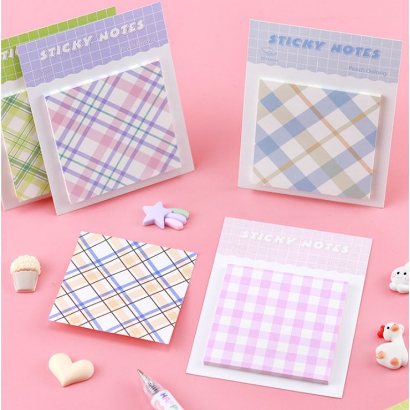 

Sticky Tempel Kotak Begaris Sticky Notes Lucu Warna Warni