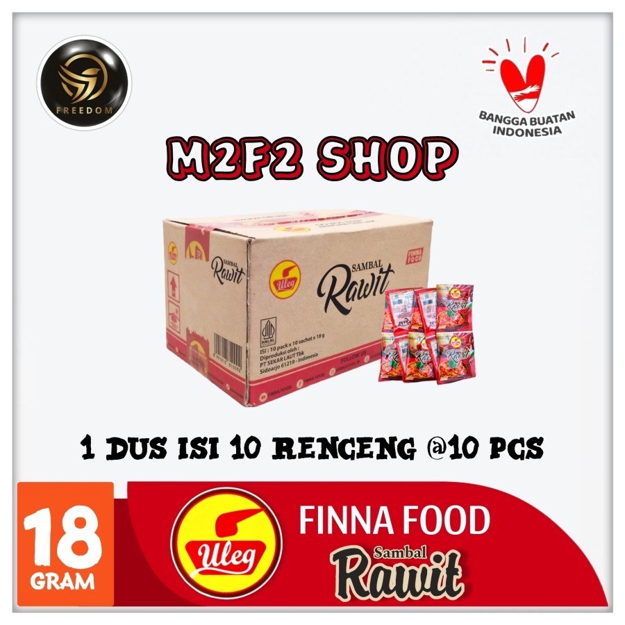 

Finna Food Uleg Sambal Rawit Sachet - 18 gr (Kemasan Karton)