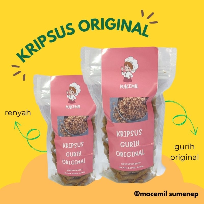 

Macemil Aneka Cemilan Makanan Ringan, Kripsus Gurih Original, Renyah, Enak, Murah