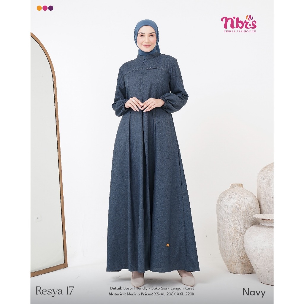 TERBARU GAMIS DEWASA POLOS // GAMIS DAILY // GAMIS NIBRAS RESYA 17 // GAMIS NIBRAS ORI