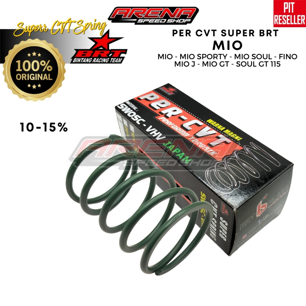 BRT Super CVT Spring 10-15% Mio - Per CVT Hijau Mio Soul GT Mio Sporty Mio J 1000 RPM Original BRT