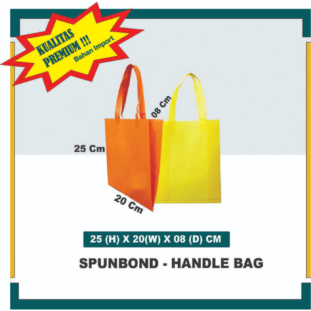 

Tas Spunbond 3D (25x8x20 cm ) tasspunbond/tas premium/goodiebag/taskain/taskado