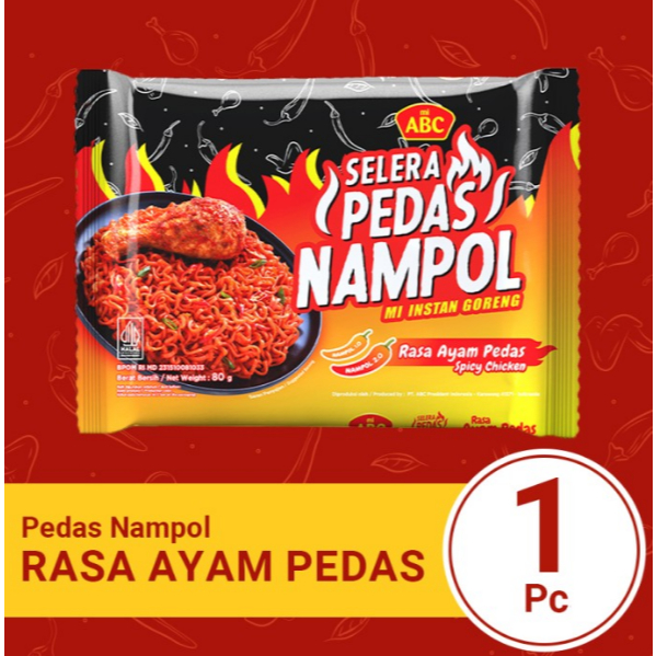 

Mie ABC Pedas Nampol Ayam Pedas Original