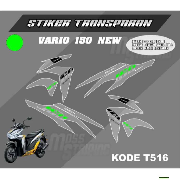 Striping Stiker Transparan motor Vario 150 Led New Motif Vietnam Style Setriping Setiker sticker set