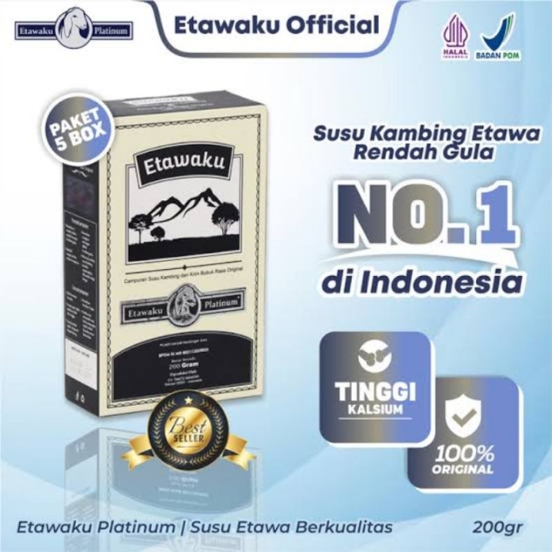 

Etawaku Platinum Paket 5 - Susu Kambing Etawa Rendah Gula