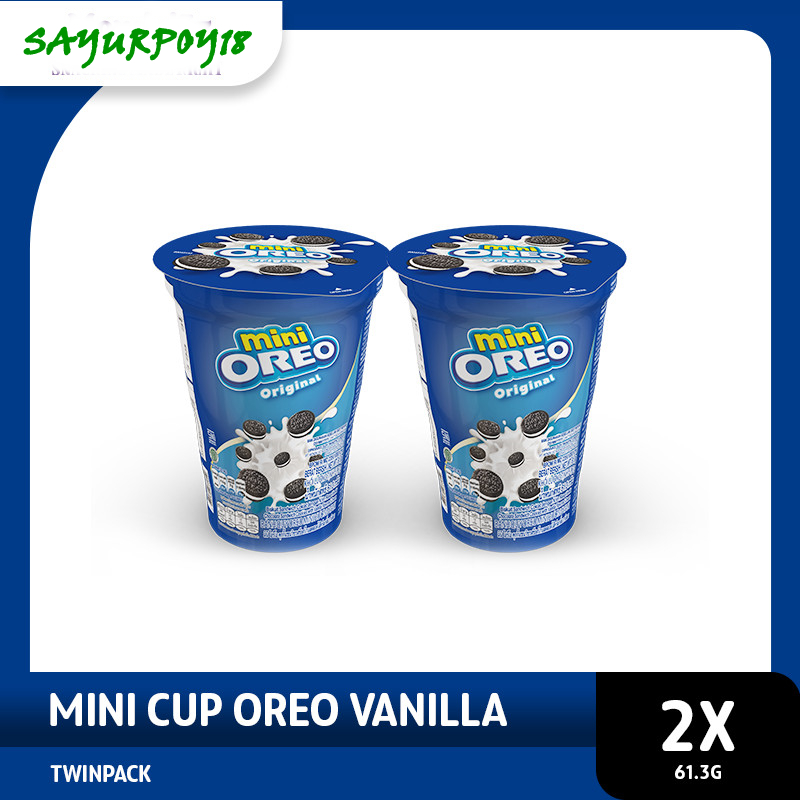 

Oreo Mini Biskuit Cup Krim Vanilla 61.3 gr - Twinpack