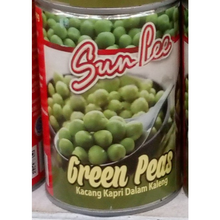 

SUN LEE GREEN PEAS 397G / KACANG POLONG KALENG/ KACANG KAPRI KALENG