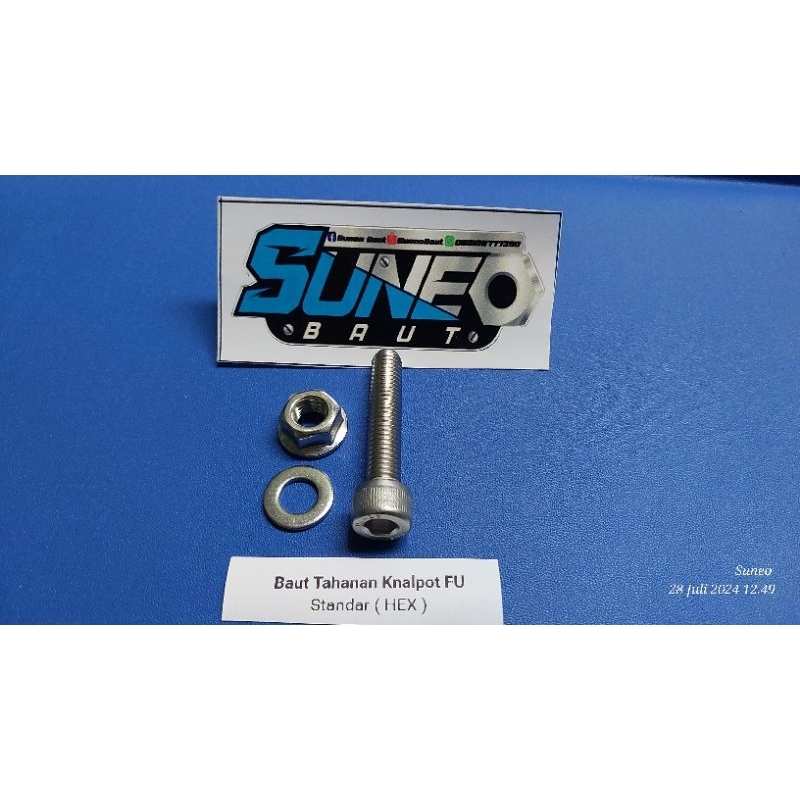 Baut Tahanan Knalpot Satria FU Standar ( Baut L Stainless 304 )