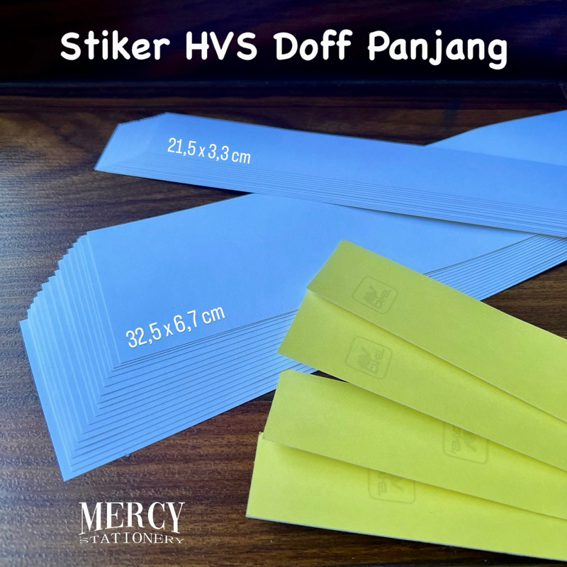 

100 Lembar - Sticker HVS Doff Panjang 21,5x3,3cm dan 32,5x6,7cm Multipurpose Sticker Serbaguna Label Nama