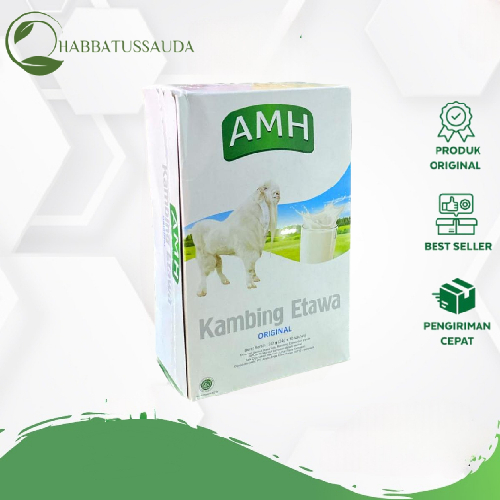 

Susu Kambing Bubuk Etawa AMH Full Cream Orginal Vanilla Jahe Merah Isi 10 Sachet