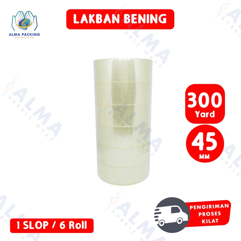 

Lakban OPP Tape / Lakban Bening Tape 300 Yard (1 Slop)