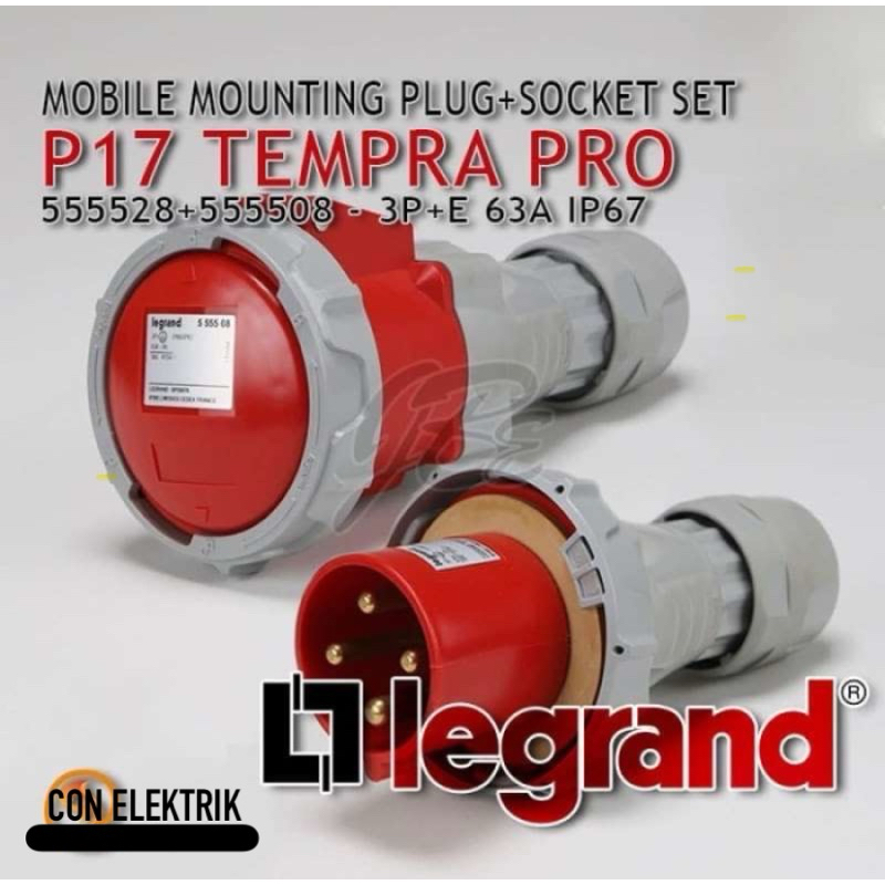 Legrand Mounting Mobile 4Pin 63A / Female & Male Legrand 4 kaki 63 Amper
