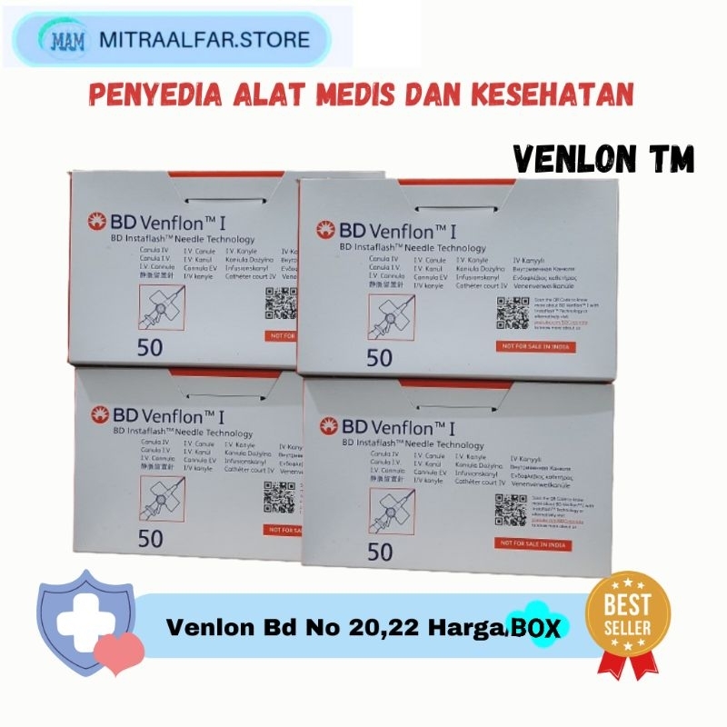 BD Venflon Canula No18 20 22 Harga/Box