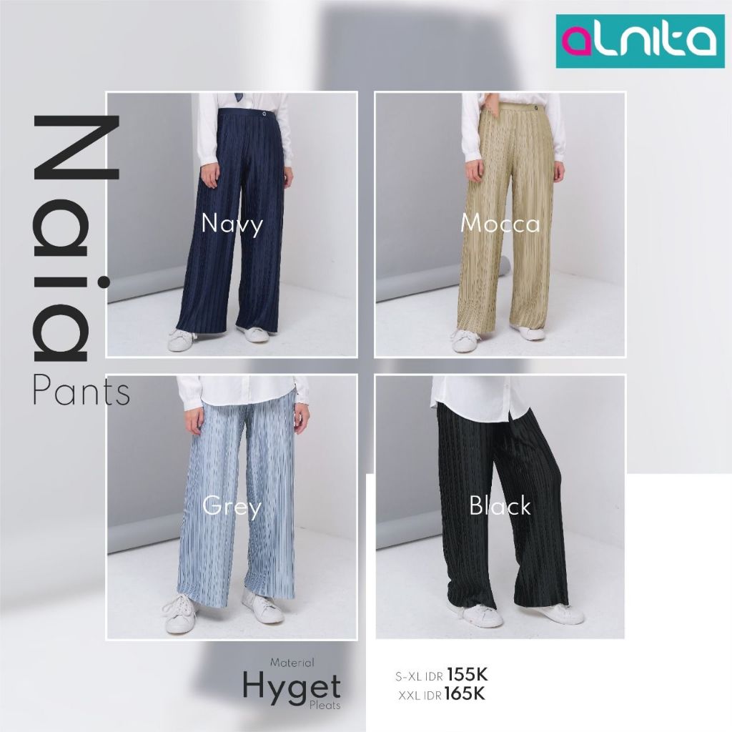 ALNITA CELANA PLISKET NAIA PANTS CELANA KULOT ALNITA PROMO