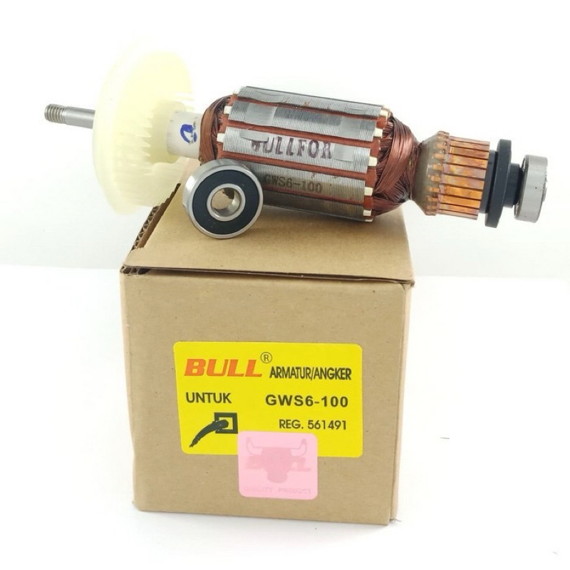 ARMATURE MESIN GERINDA BOSCH GWS 6-100/060/ ANGKER MESIN GERINDA BOSCH GWS6-100