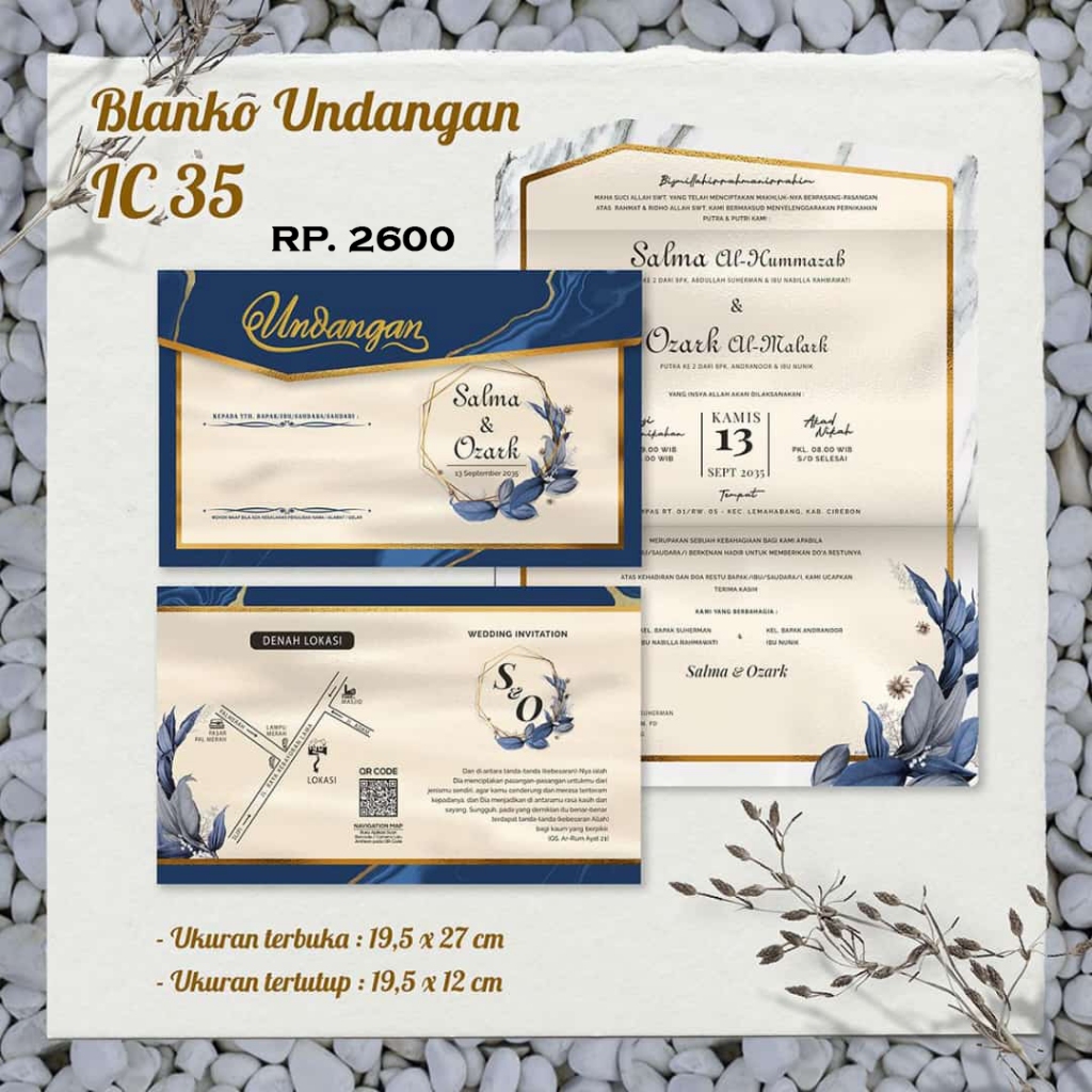 Cetak Undangan Blangko Pernikahan terjangkau IC 35