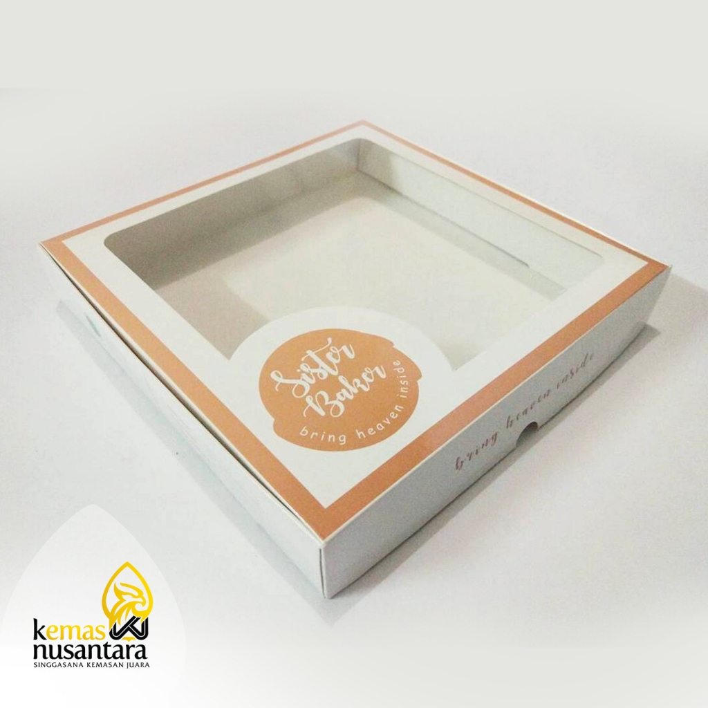 CETAK BOX CUSTOM IVORY + JENDELA PLASTIK
