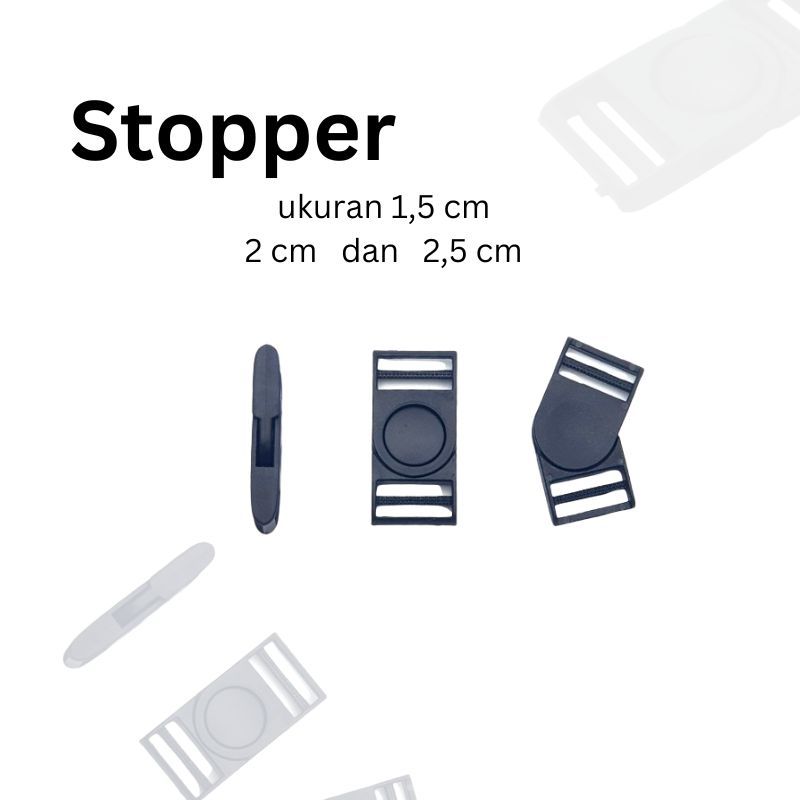 

stopper tali id card lanyard cantelan ukuran 2cm dan 1,5c isi 120pcs stoper aksesoris tali lanyard