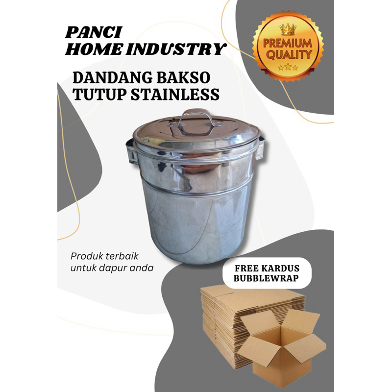 Dandang Bakso Tutup Stainless Ukuran 20 Sampai 24 Murah
