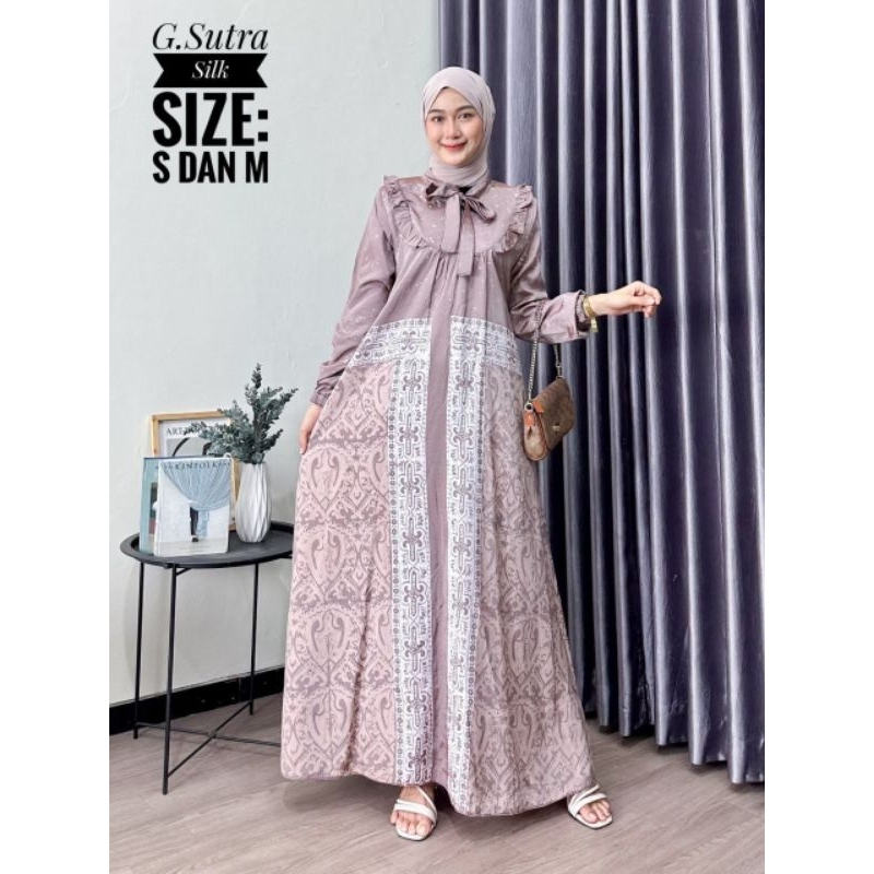 gamis sutra silk pita