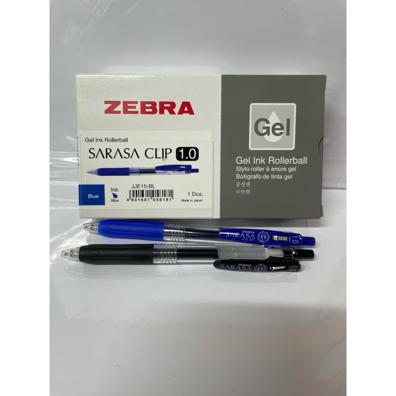 PULPEN ZEBRA SARASA 1,0 HITAM-BIRU 12pcs