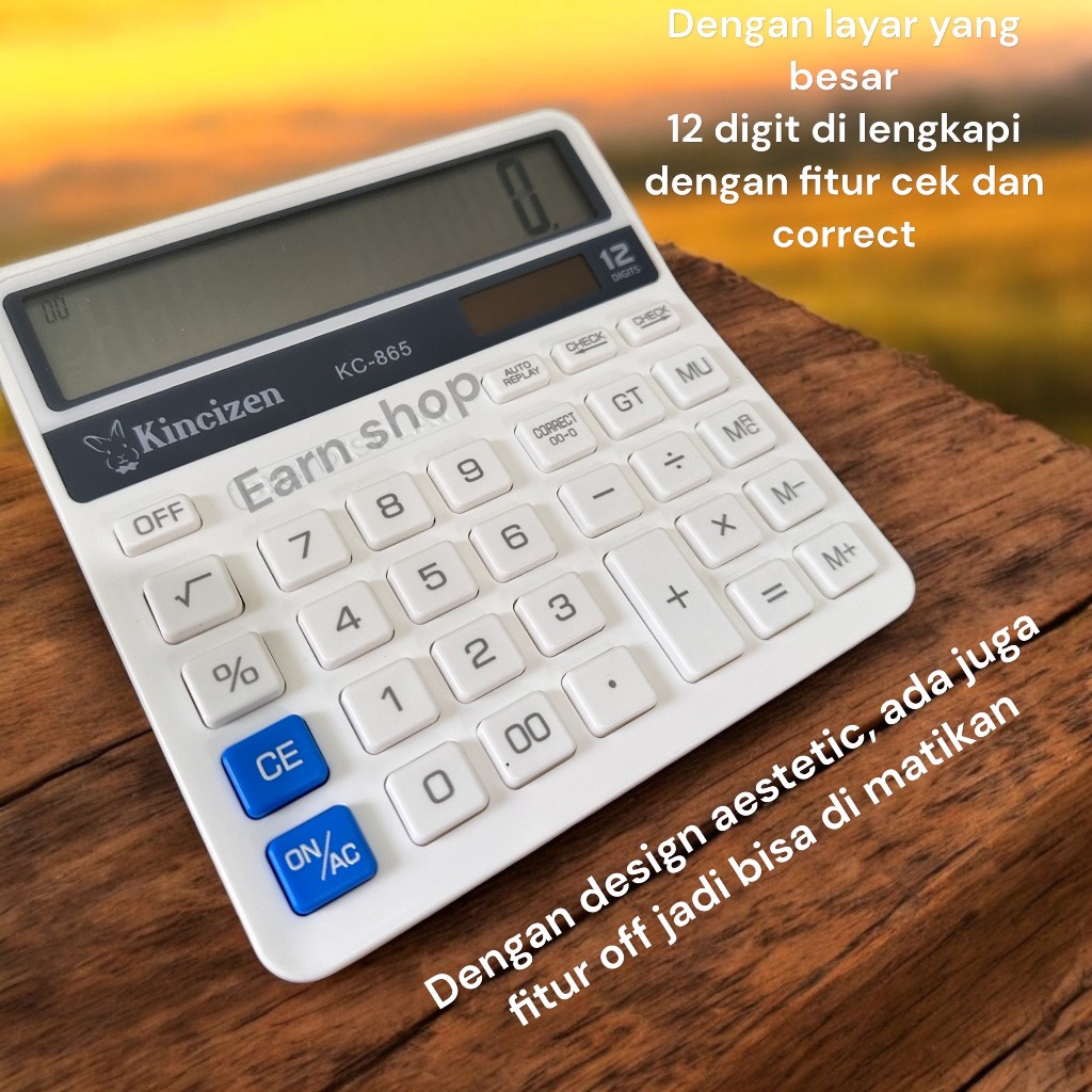 

kincizen Kalkulator Dagang CT 865 CT-865 Kalkulator 12 Digit Kincizen
