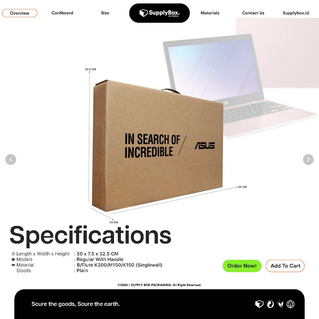 

DUS LAPTOP HANDLE ASUS 50 x 7.5 x 32.5 CM | Dus Laptop | Box Laptop