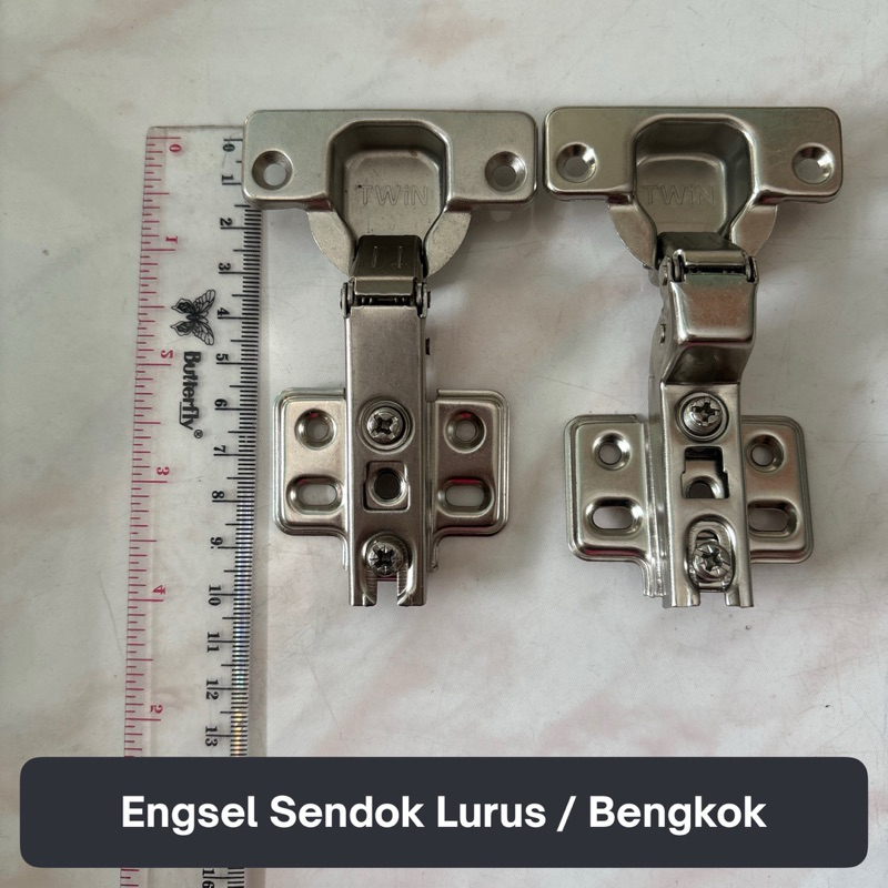Engsel Sendok Biasa Lurus / Bengkok Engsel Pintu Lemari Kitchen